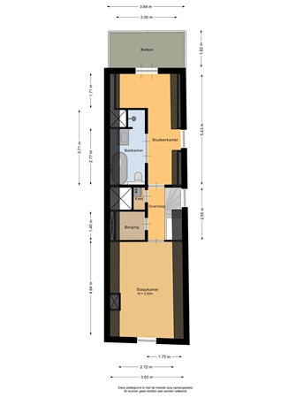 Floorplan - Voorhaven 47B, 3025 HD Rotterdam